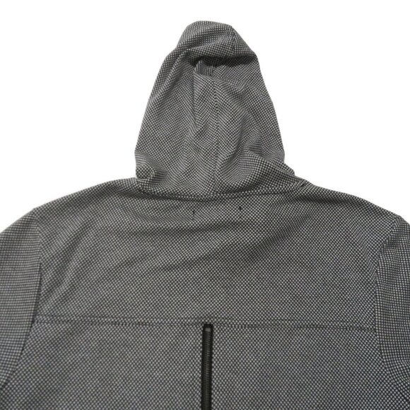 G by GUESS Benji Longline Short Sleeve Hoodie with Back Zipper Mens Medium Gray - Picture 7 of 7